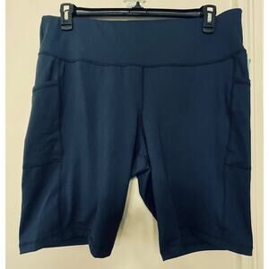 NWT Ideolgoy Women's Navy Blue Compression Shorts 2X